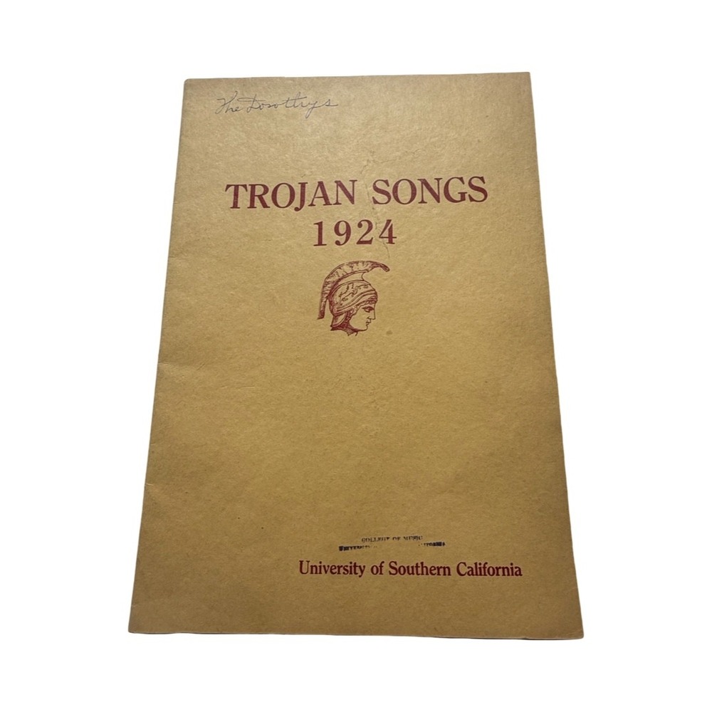 Vintage 1924 USC Trojan Songs Book University of Southern California Sheet Music